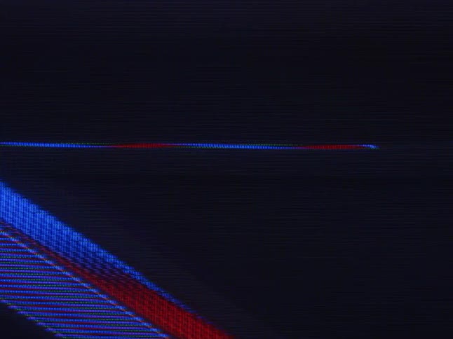 A view of colored lights flashing on a screen