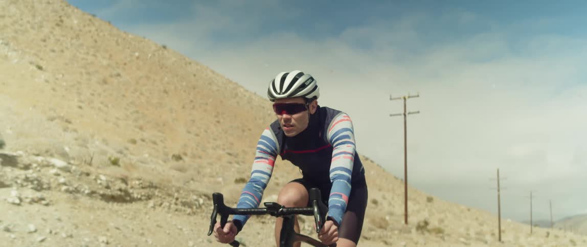 A man riding a bike outdoors