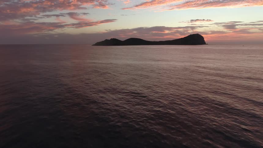 A landscape view of the ocean