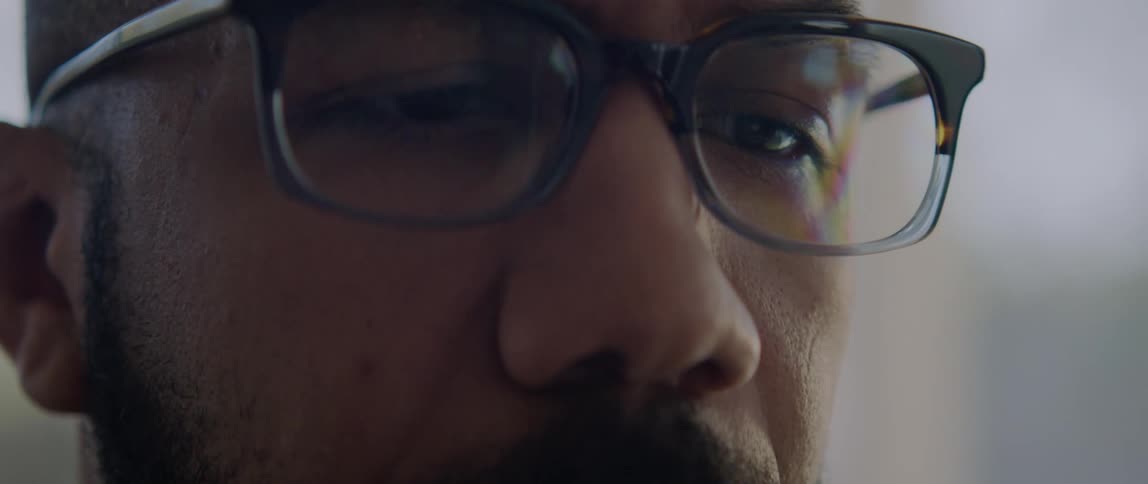A closeup of a mans face