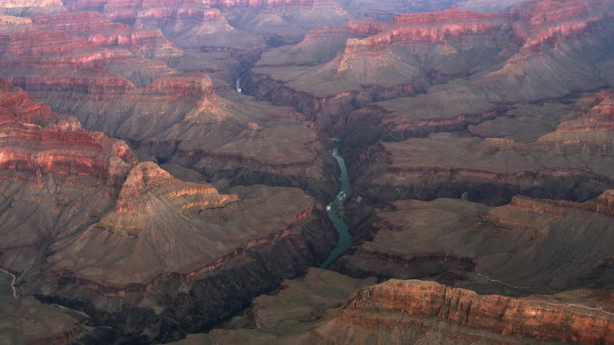 A river flowing through a canyon