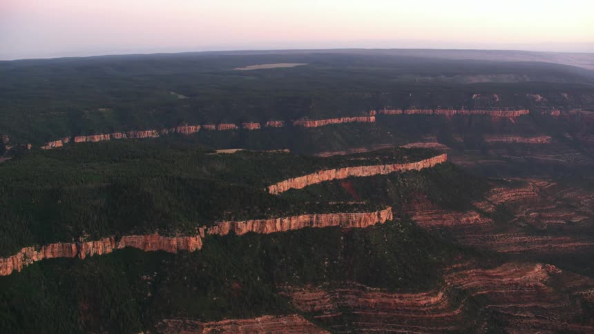 An aerial view of a canyon