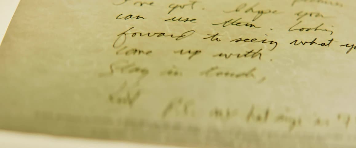 Someone is reading a handwritten letter