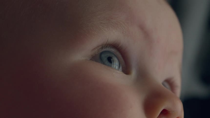 Close up of a babys face