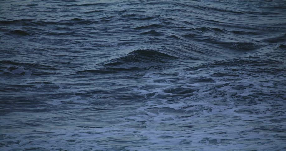 Waves on the ocean during the day