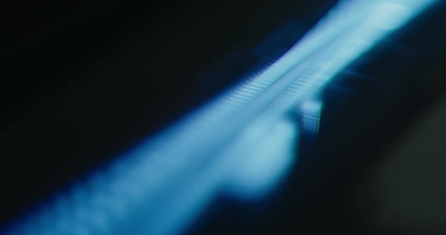 A blue light moves as a copier comes on