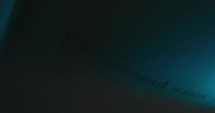 A light crossing over text in a book