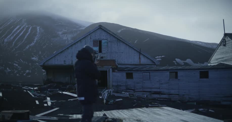 A person taking photos outdoors