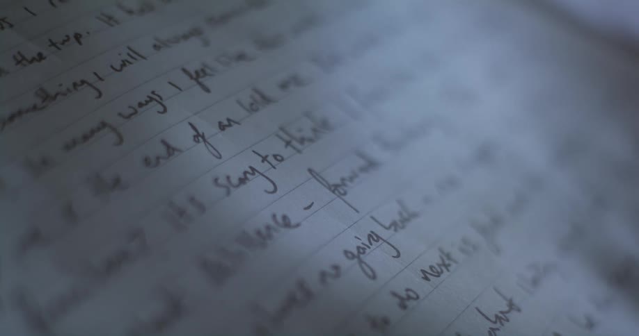 A view of paper with writing on it