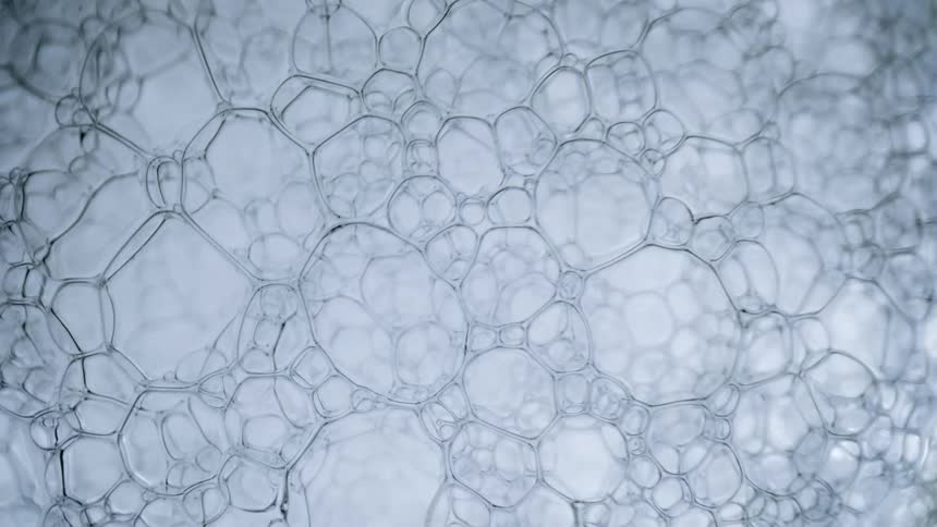 A web of bubbles expanding
