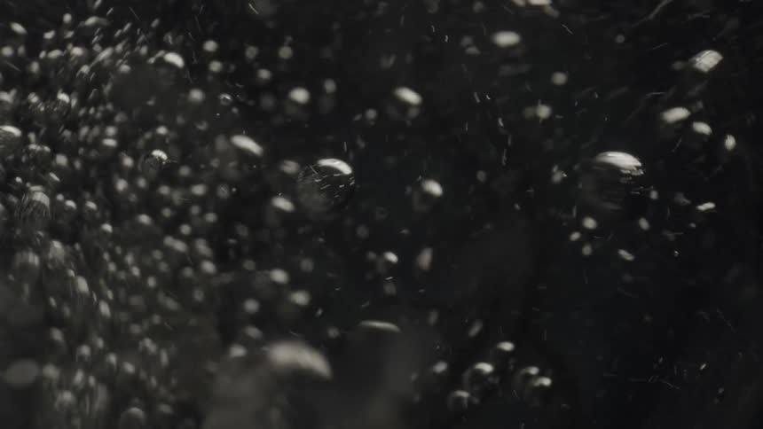 Bubbles moving in boiling water