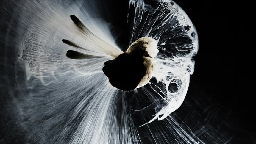 Abstract footage of liquid dye moving