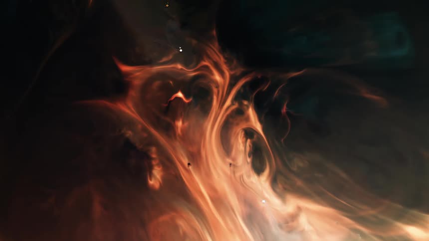 Close up view of flames in a fire is displayed at night