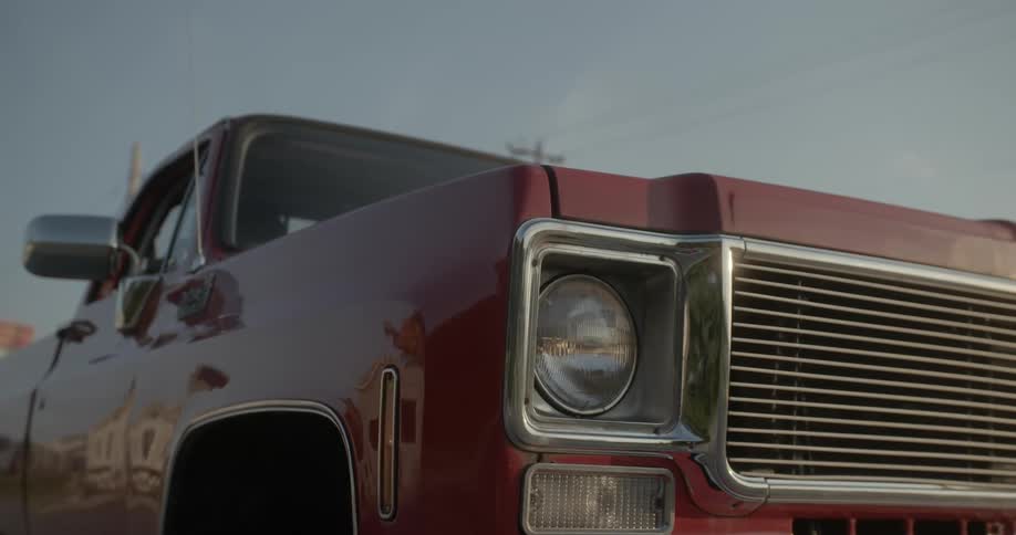 A view of a truck sitting outdoors