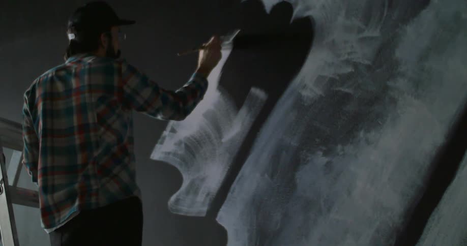 Artist Painting Mural