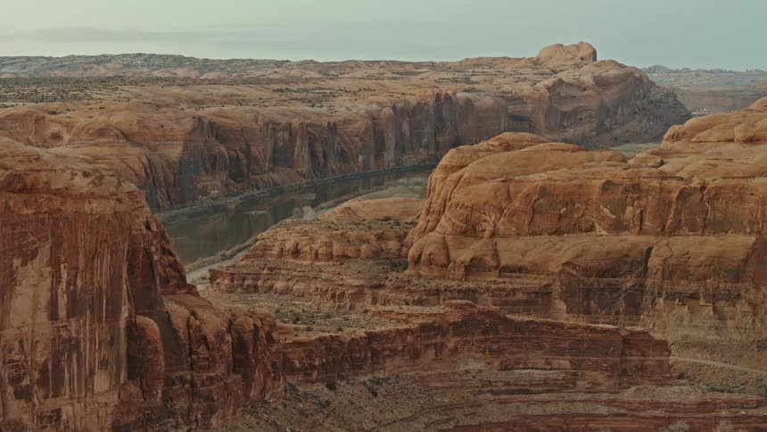 The mountain range is tall and barren