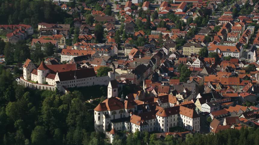 The high castle of fussen in a small bavarian town in germany