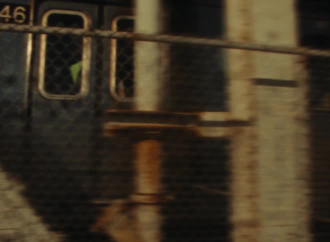 A train drives across a bridge