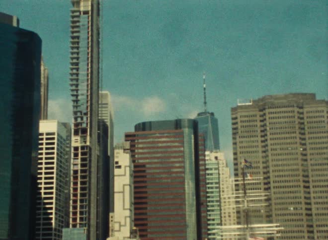 Tall buildings and skyscrapers in a metropolis during the day