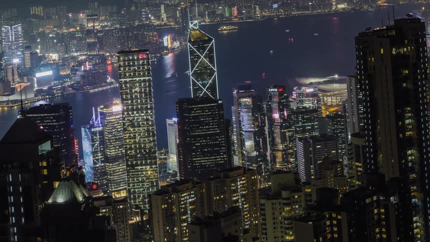 At night time there is a view of the downtown area