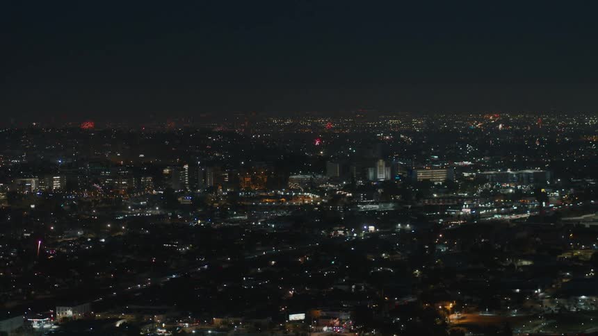 East Los Angeles is lit up with fireworks on the 4th of July