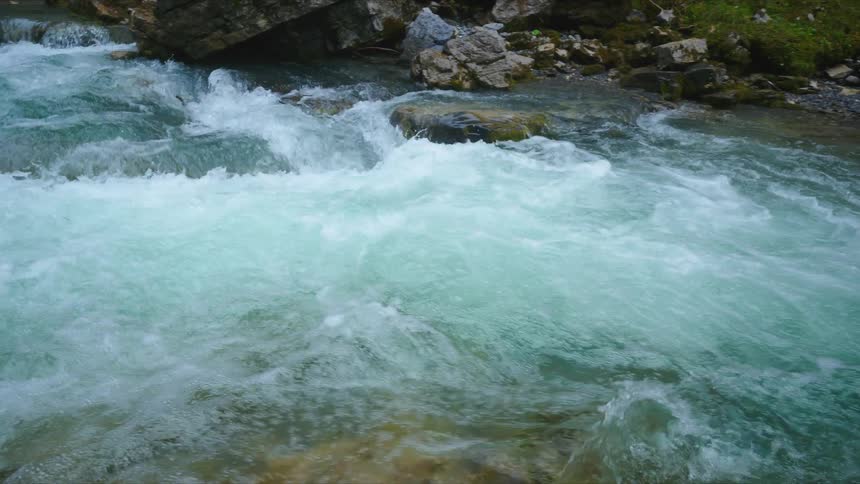 The stream moves along