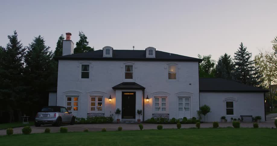 There is a house in the countryside that is located in the forest area