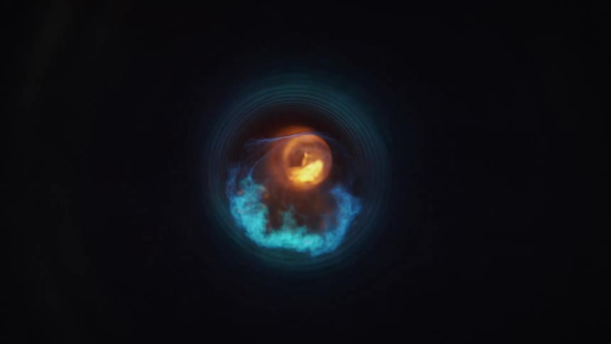 Flames grow as a fire moves through a pipe