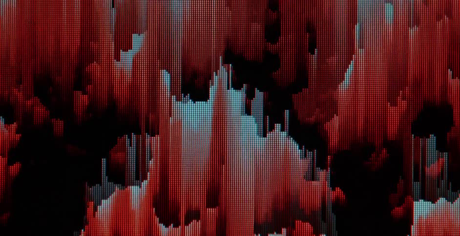 Abstract Glitch on a Computer Screen