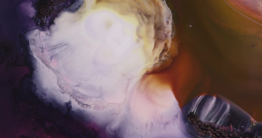 A smokey substance expands into the other colors