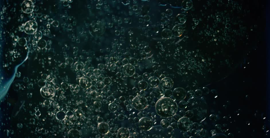 Water bubbles on the body of water