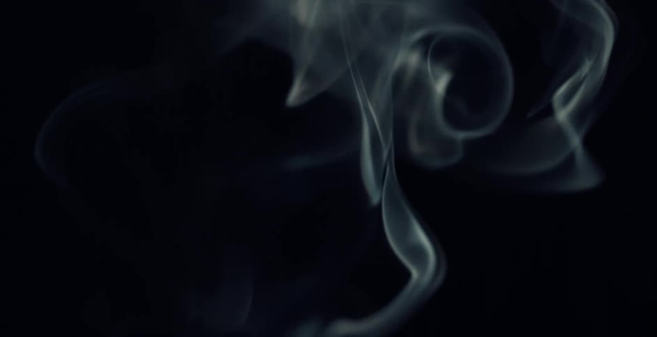 Smoke is rising in the darkness
