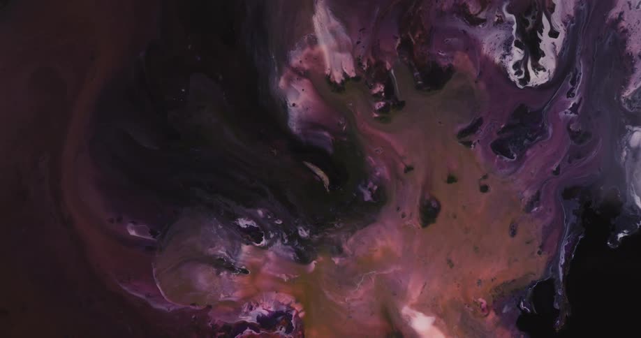 Abstract black and purple colors flowing and swirling