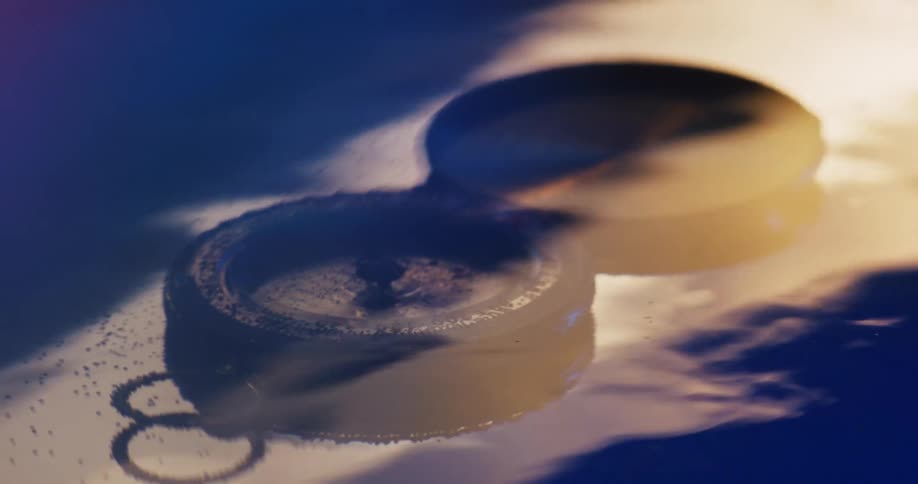 Compass finds direction with a needle moving underwater