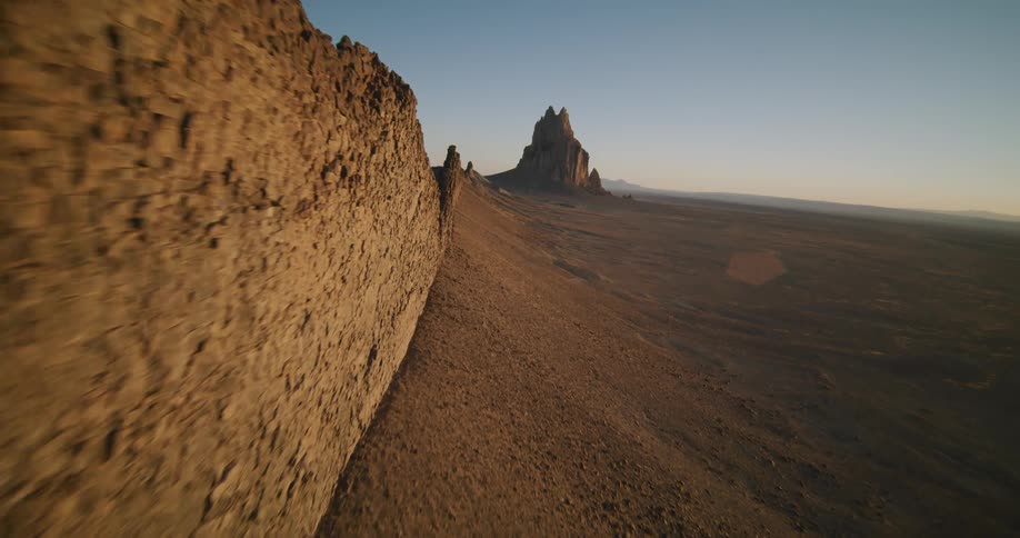 The ship rock standing tall in the new mexico desert