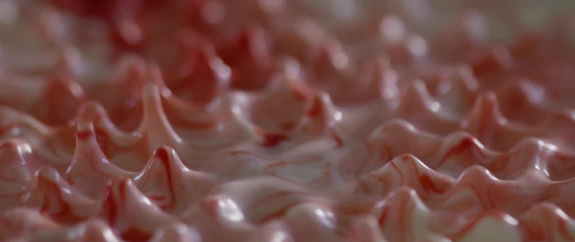 Red and white liquid bounces