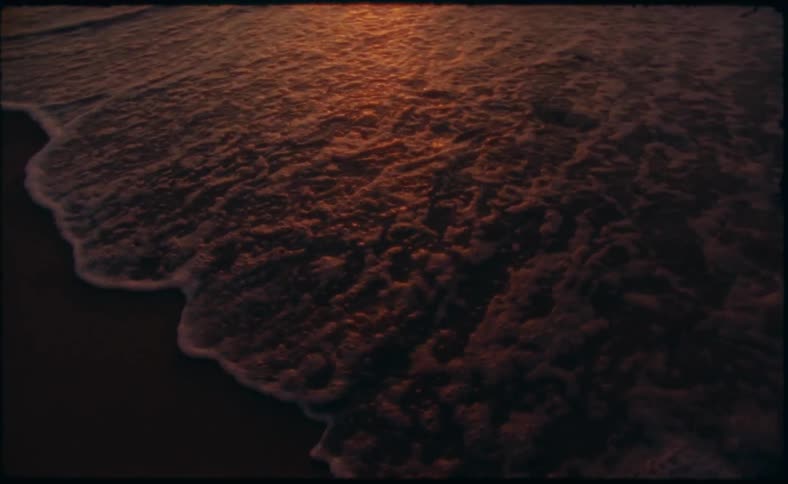 A view of waves on the beach