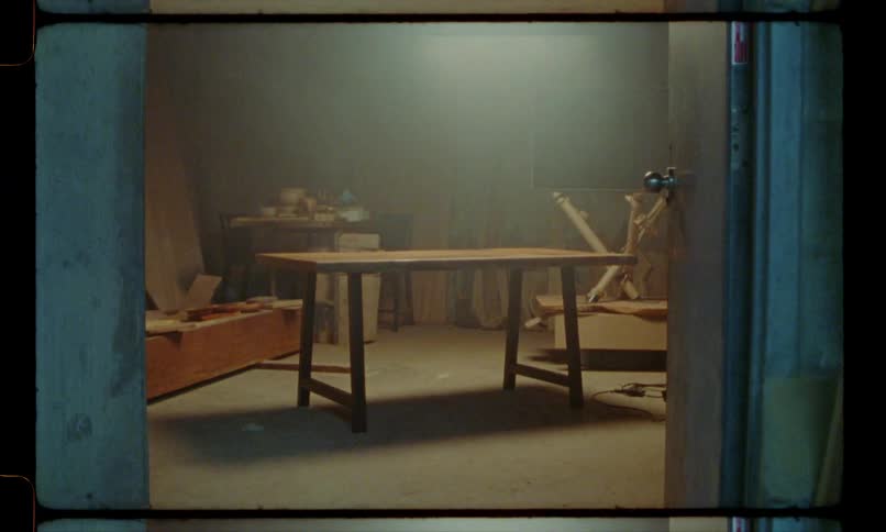 A table in a workshop
