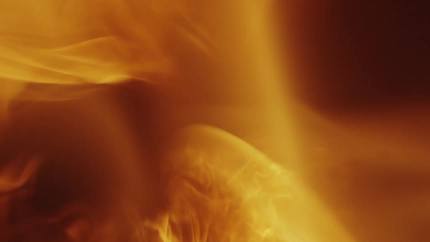 There is flames that are running really fast in a tunnel