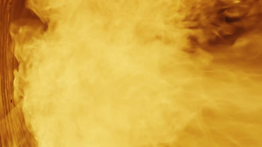 Flames move quickly down a wide pipe