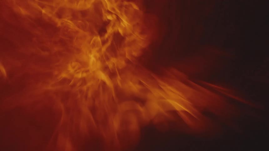 A fire moves quickly through a pipe