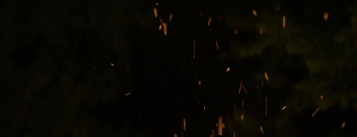 A view of fire outdoors