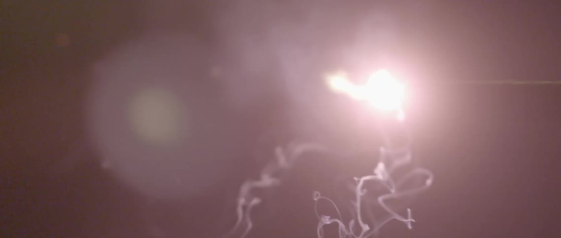 Close up of a flare burning and sparking