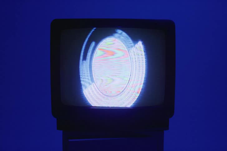 A television screen with static is displayed