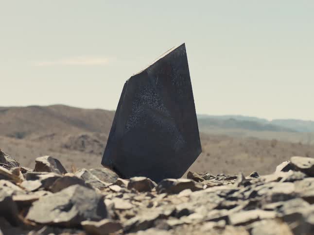 The view is of some rocks located in the desert area