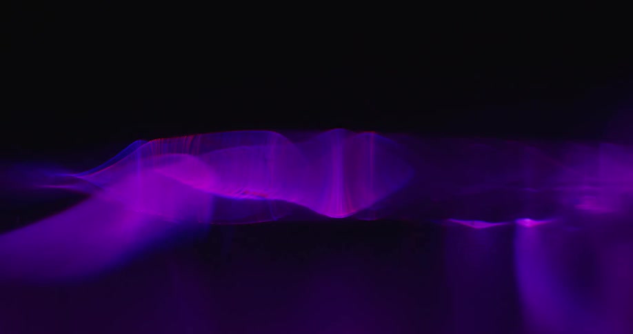 Organic purple beams move as they change shape and fade in and out of the air