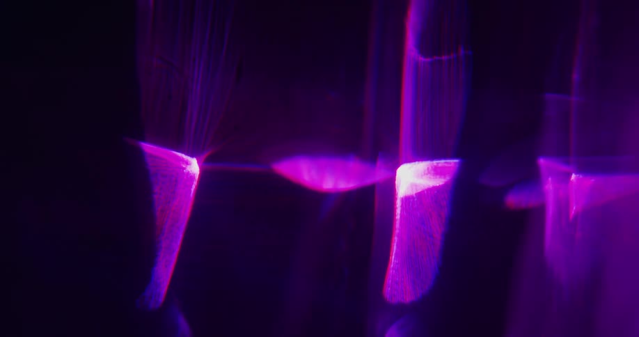 Purple lights moving on a screensaver