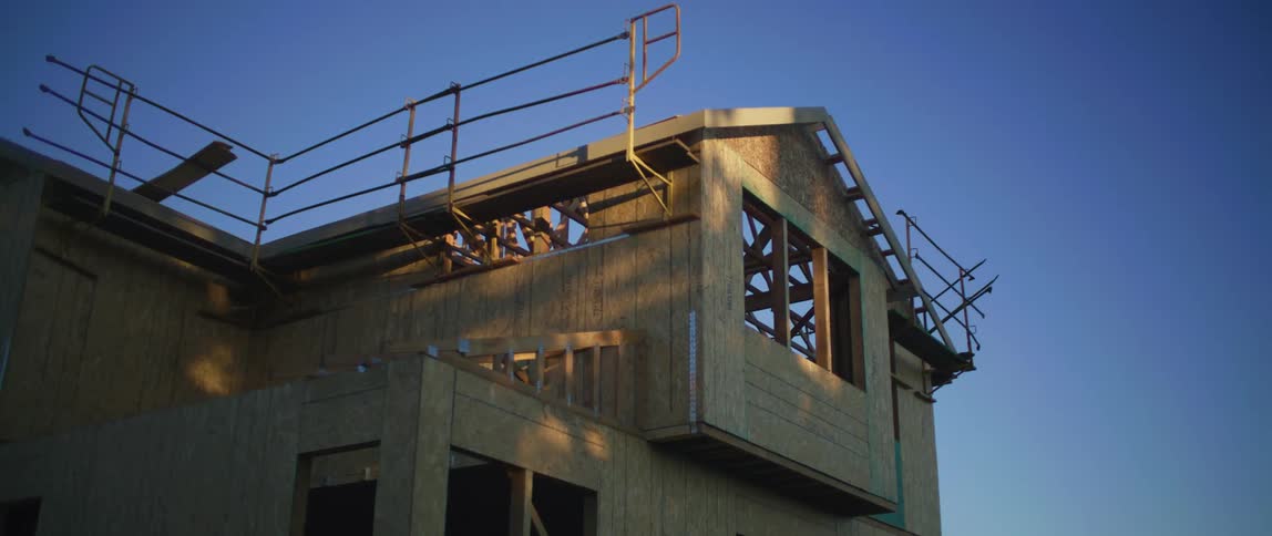 The home is under construction