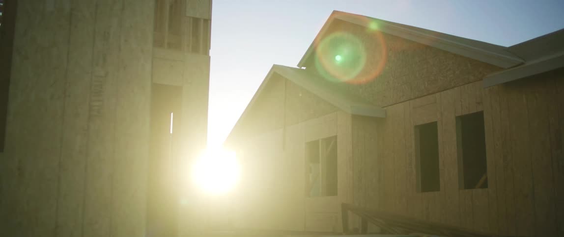 There is a building that is located outside in the summer time