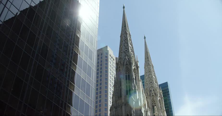 Cathedral in a City amongst Skyscrapers